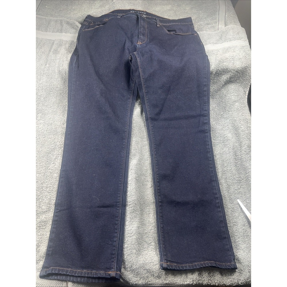 Mott and Bow Jeans Mens 40x32 Blue Dark Oliver Rinse‎ Straight Relaxed Stretch